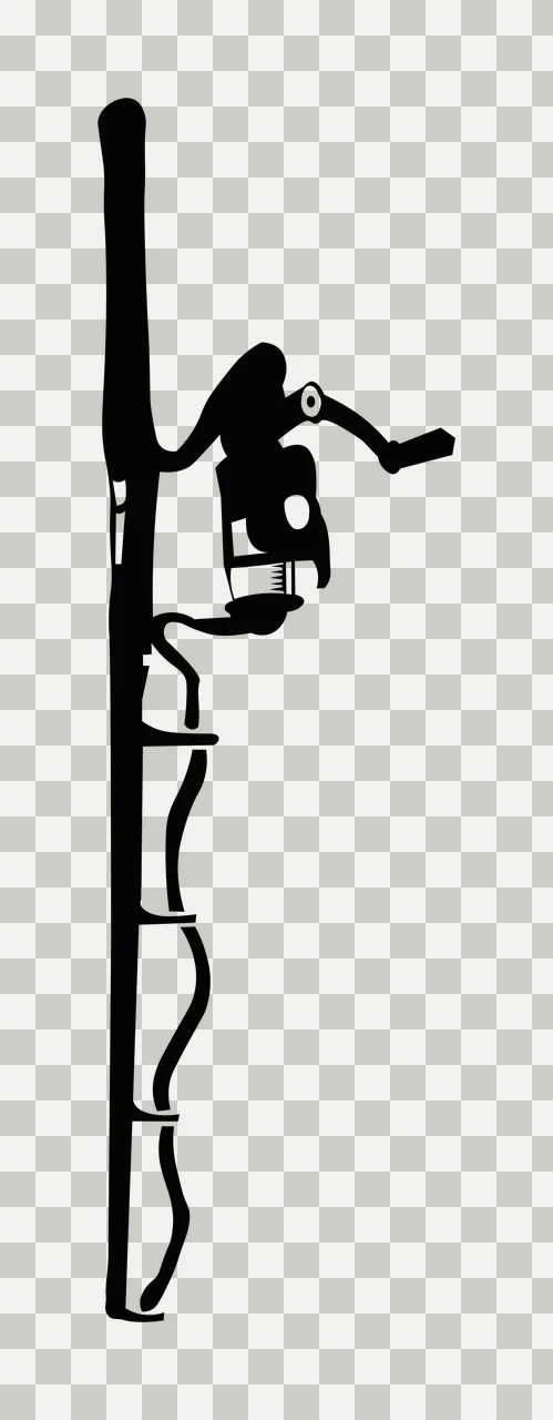 Fishing Rod With Reel Vertical Silhouette handle black sport transparency and detail preview thumbnail