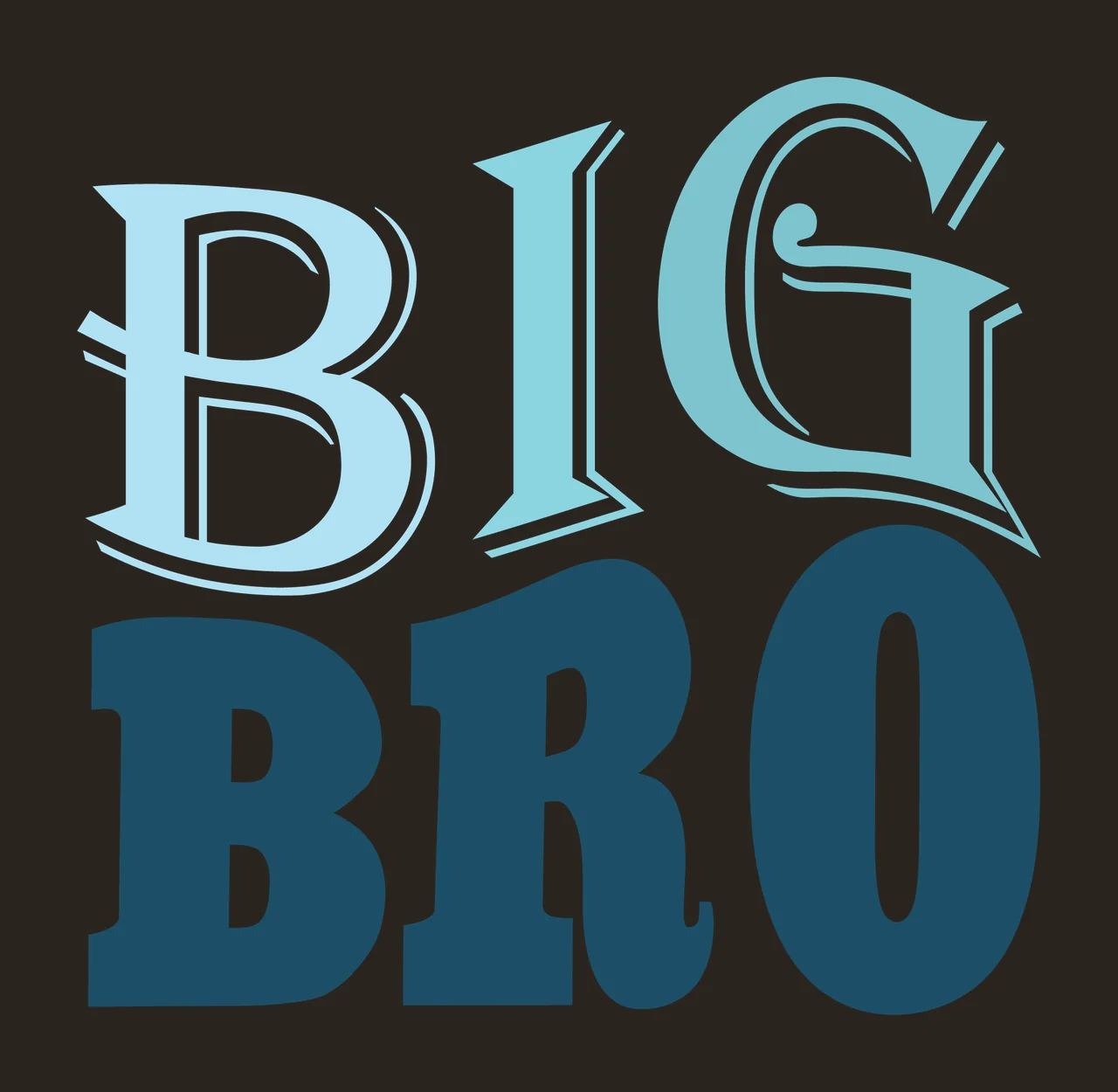 Big Bro The Words In Two Lines stacked serif letters sans contrasting contrast preview thumbnail