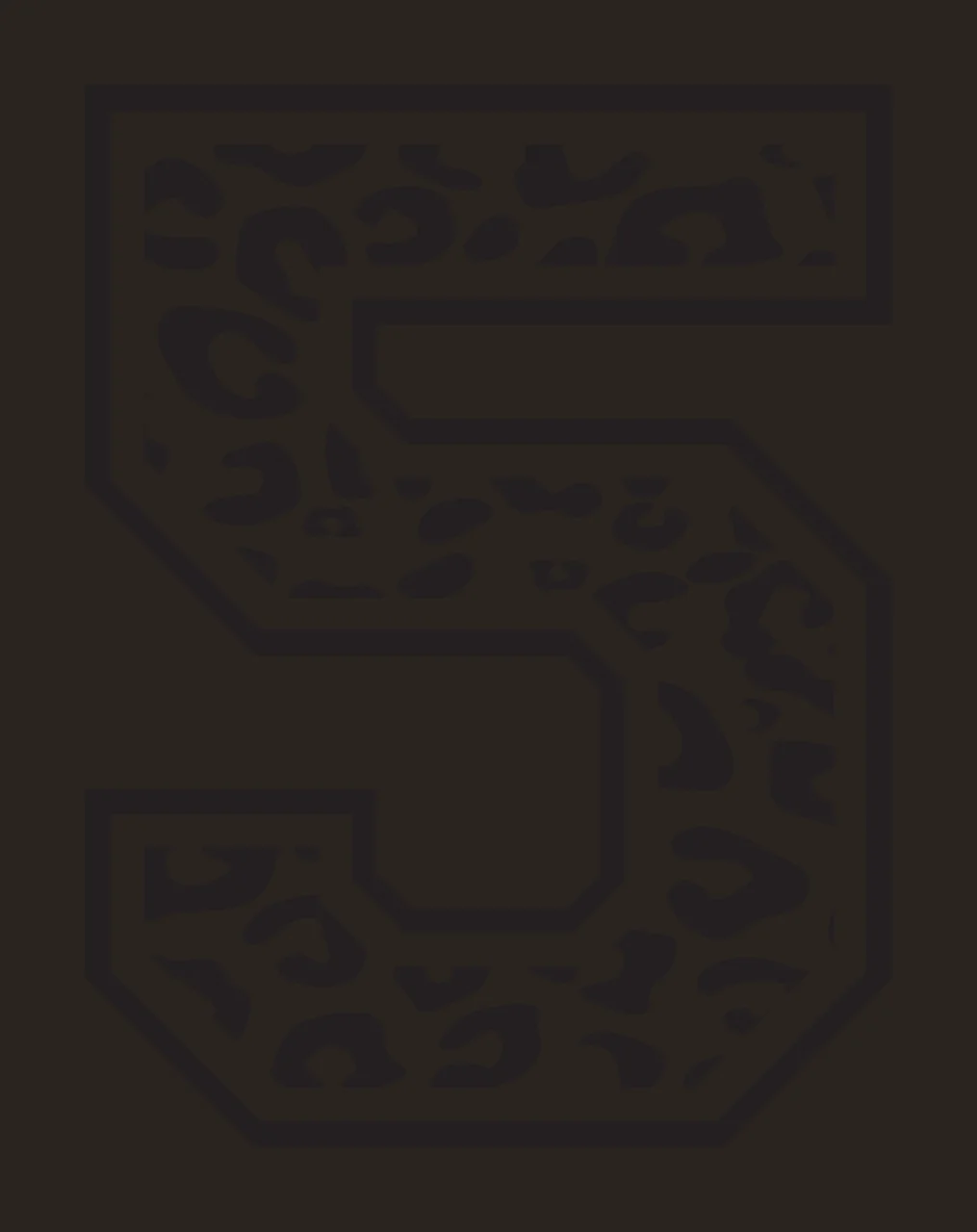 Black Varsity Half Font Leopard Character 28 print animal cheetah contrast preview thumbnail