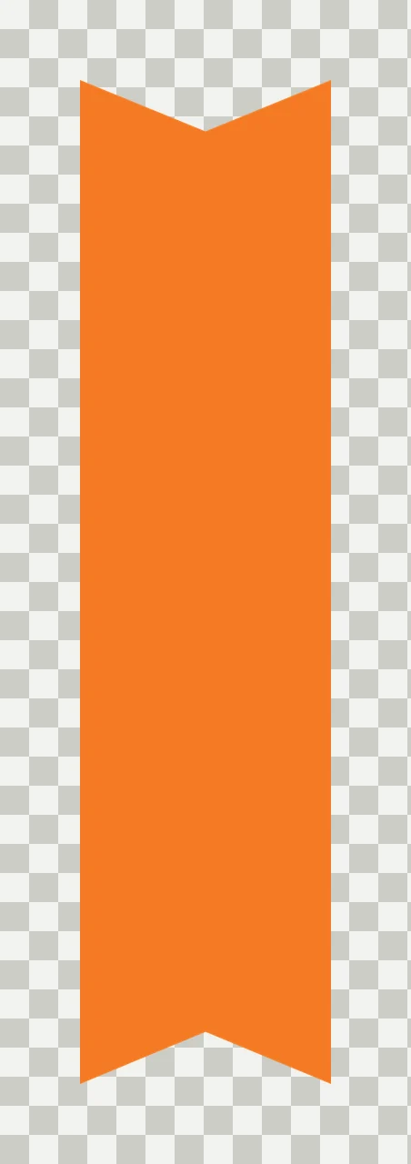 Minimal Vertical Black Ribbon With V Shaped Notched banner transparency and detail preview thumbnail