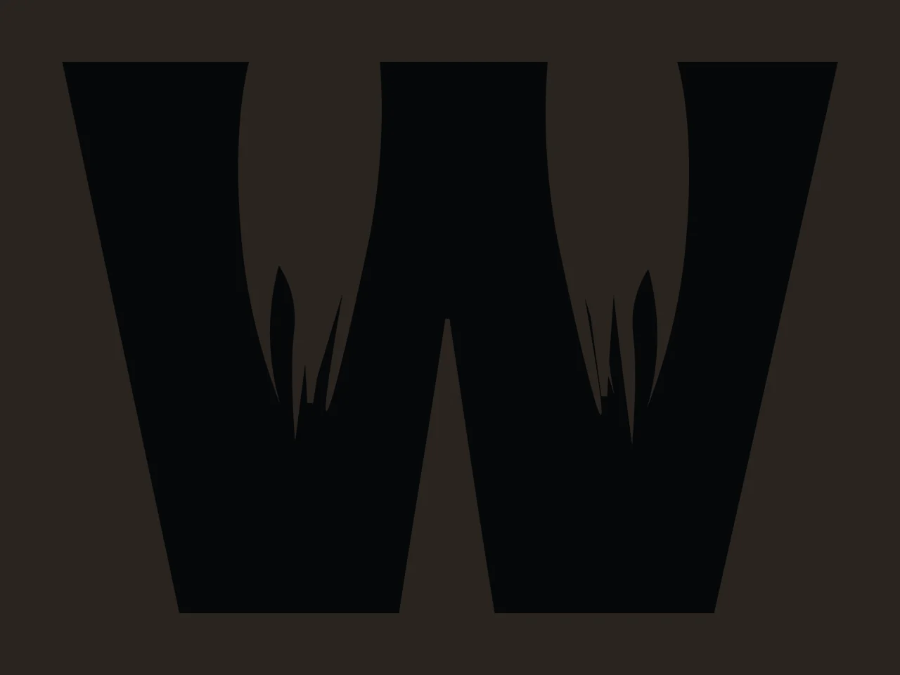 Space W Letter With Negative Claws contrast preview thumbnail