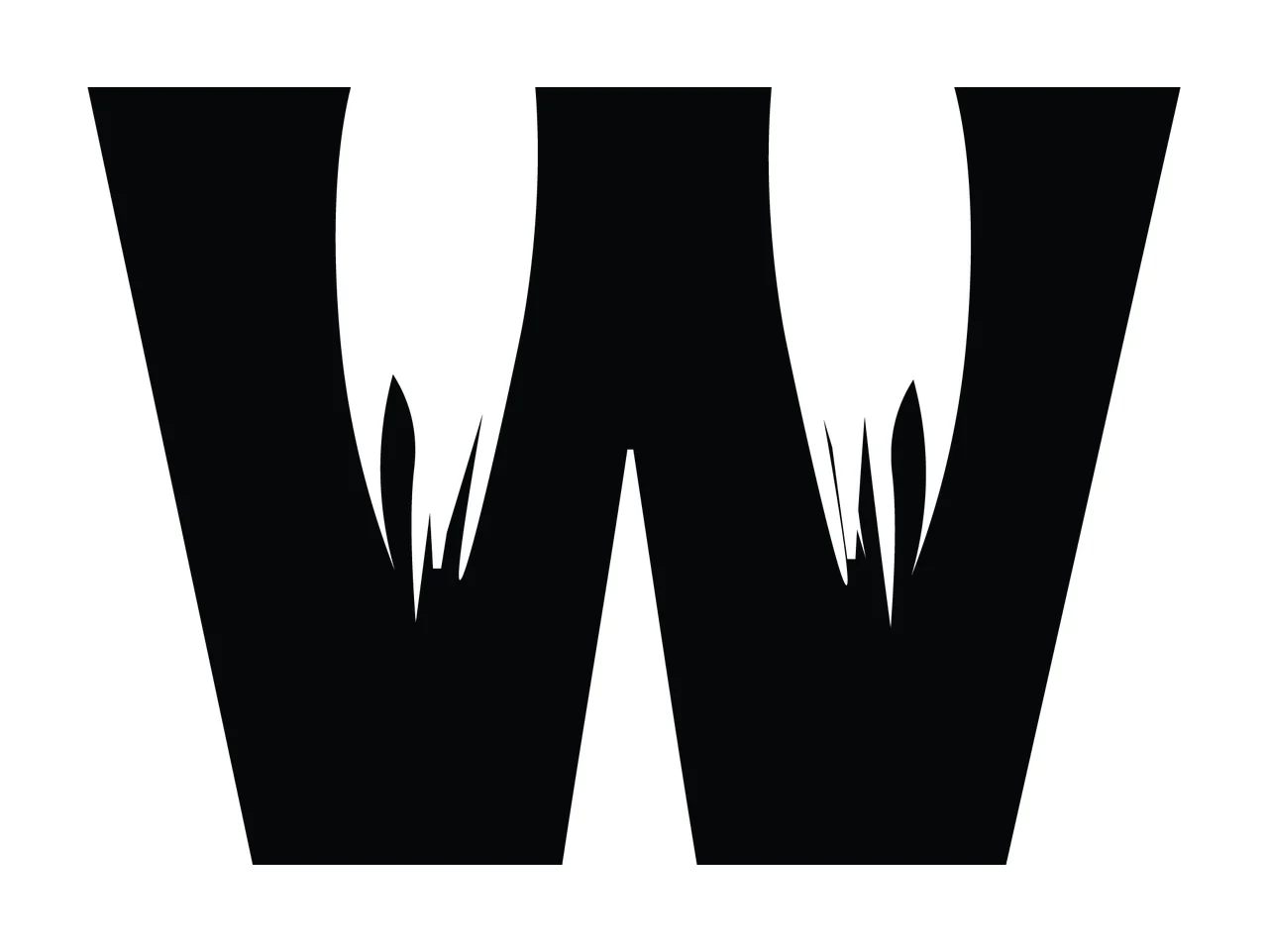 Space W Letter With Negative Claws