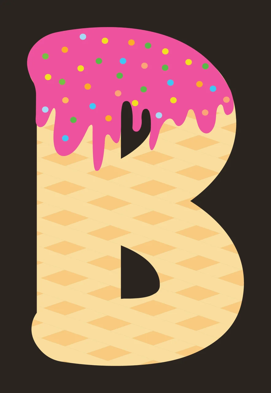Ice Cream Font Character 35 scalable logo design icon contrast preview thumbnail
