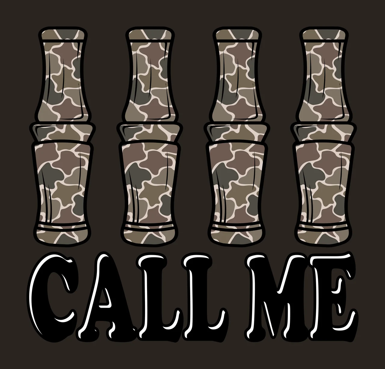 Call Me Graphic With Four Cylinders black white cylinder silhouette contrast preview thumbnail