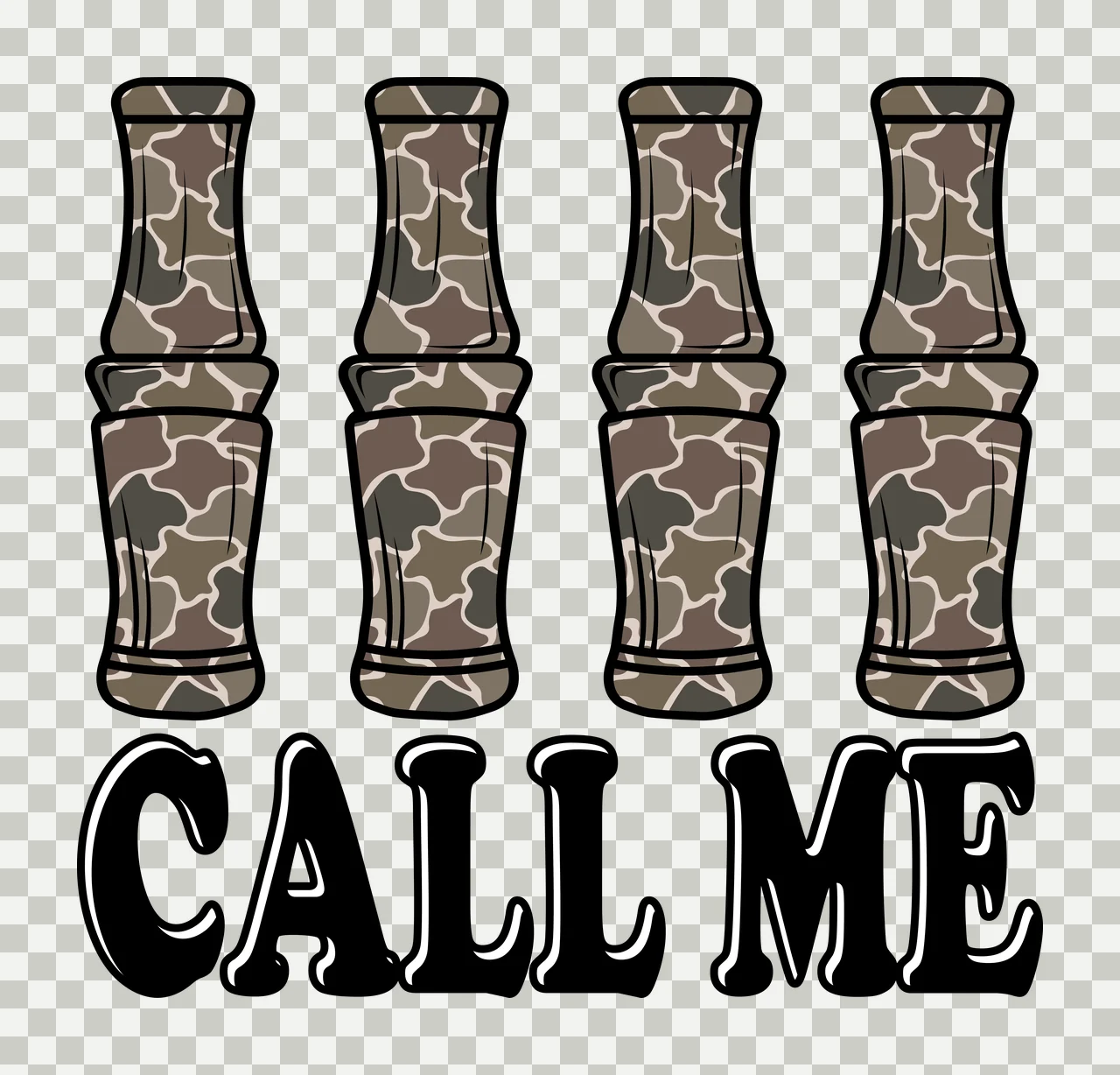 Call Me Graphic With Four Cylinders black white cylinder silhouette transparency and detail preview thumbnail