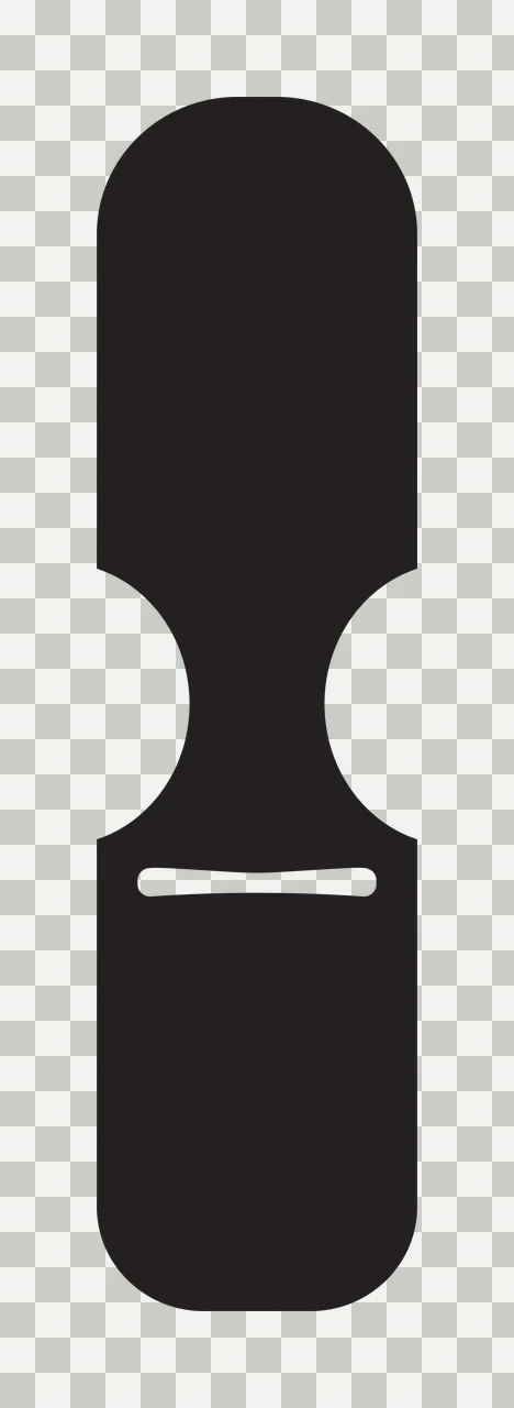 Tag silhouette with slot, label and template in black transparency and detail preview thumbnail