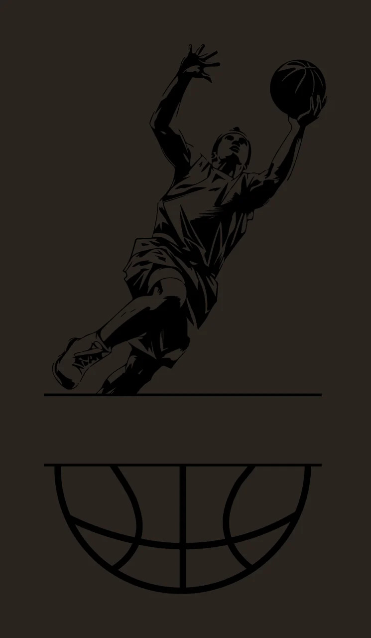 Can Glass Wrap Basketball Player Jumping With Shape contrast preview thumbnail