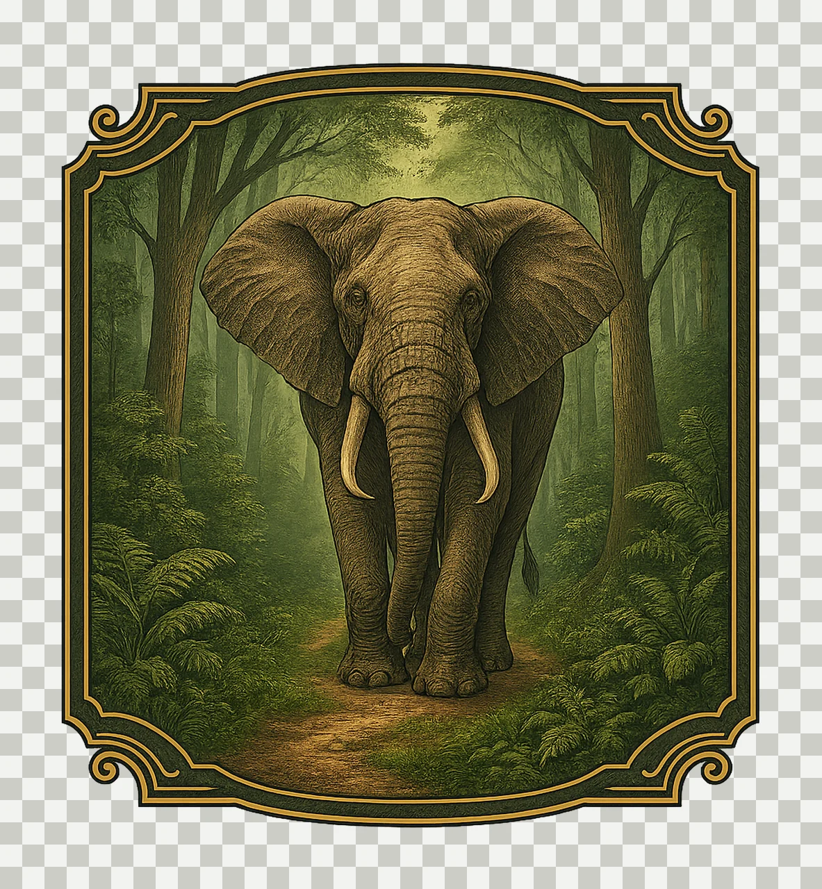 Elephant Jungle 20 oz Tumbler Wrap Nature Tumbler Design transparency and detail preview thumbnail