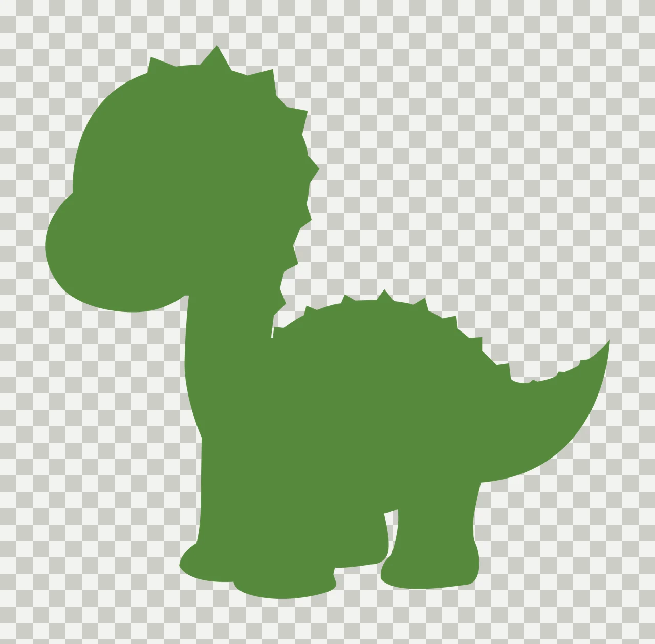 Dinosaur Standing With Cartoon And Animal In Black transparency and detail preview thumbnail