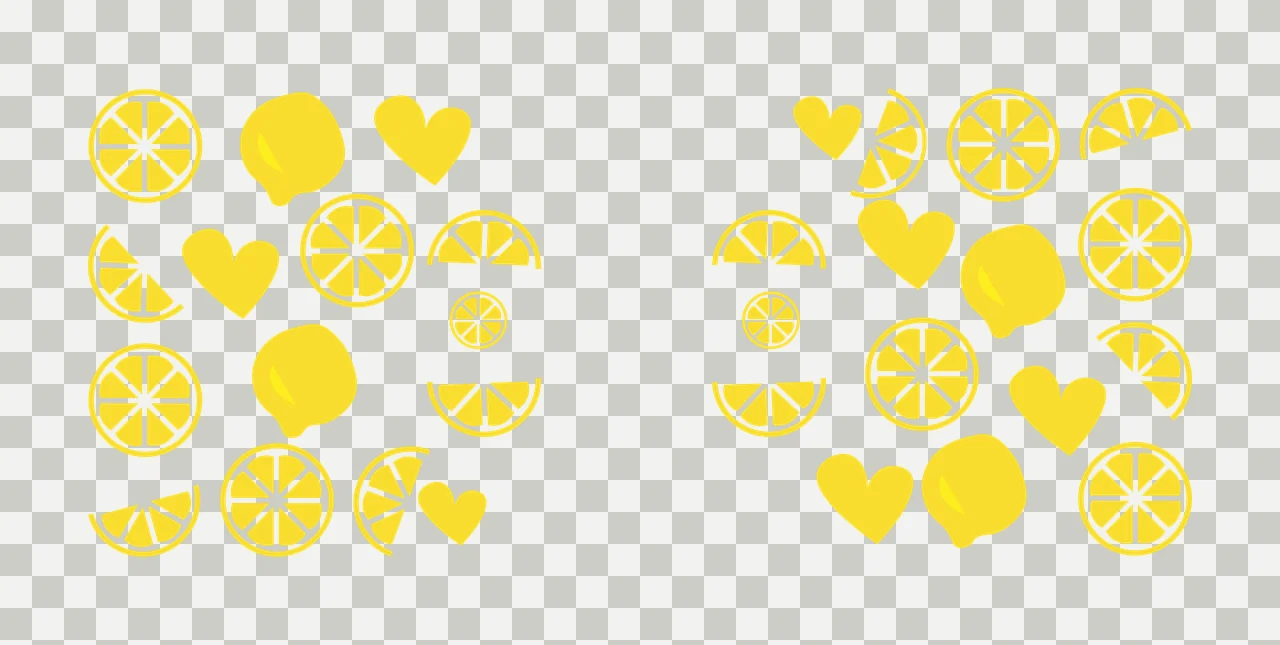 Can Glass Wrap Lemon Slices And Heart Patterned distributed in a transparency and detail preview thumbnail