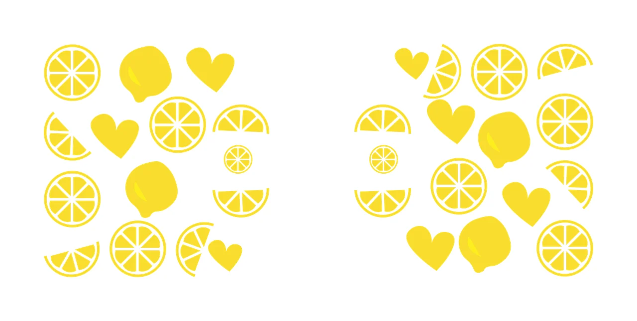Can Glass Wrap Lemon Slices And Heart Patterned distributed in a