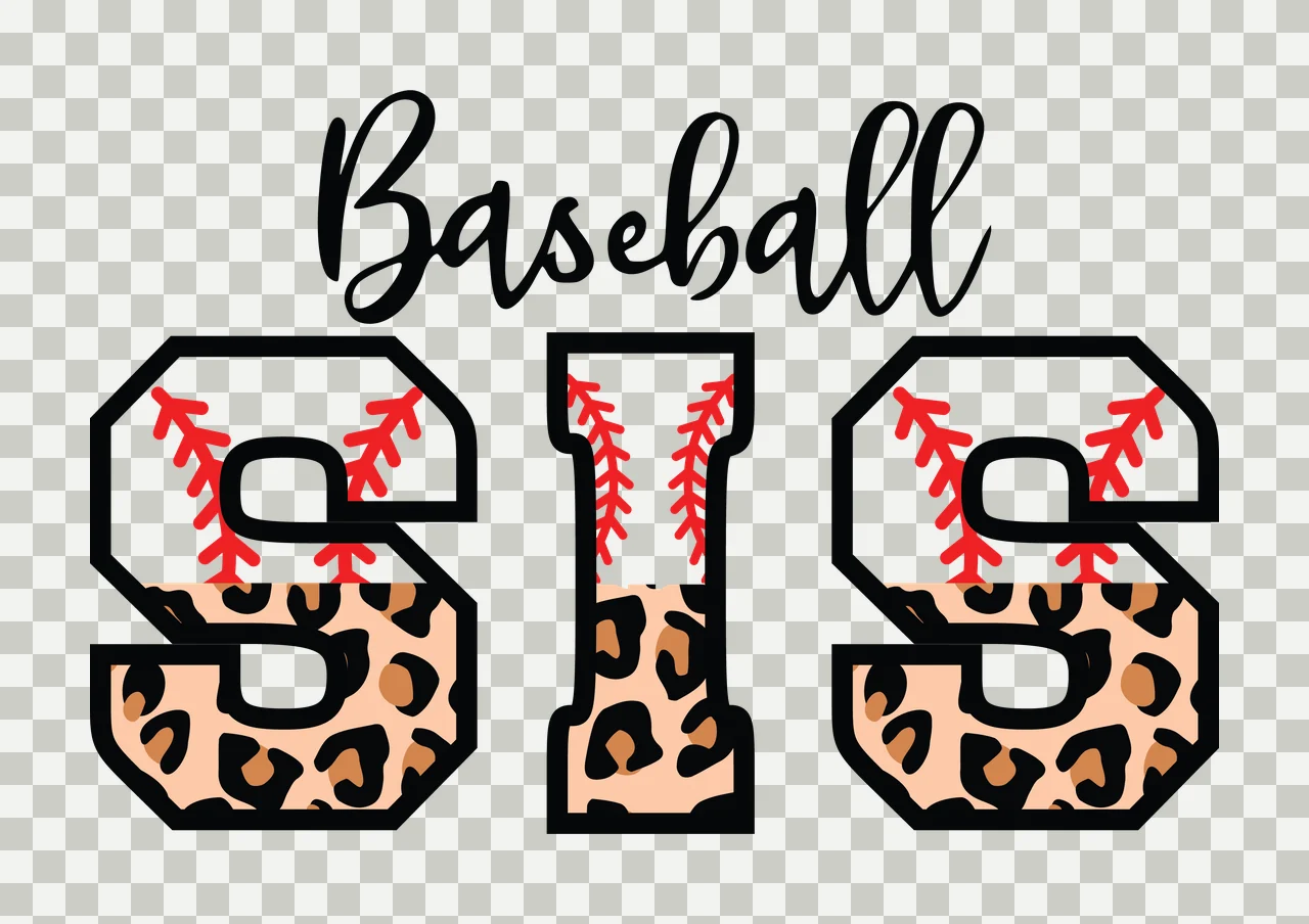 Baseball Leopard Baseball Sis Text With Patterns laces print transparency and detail preview thumbnail
