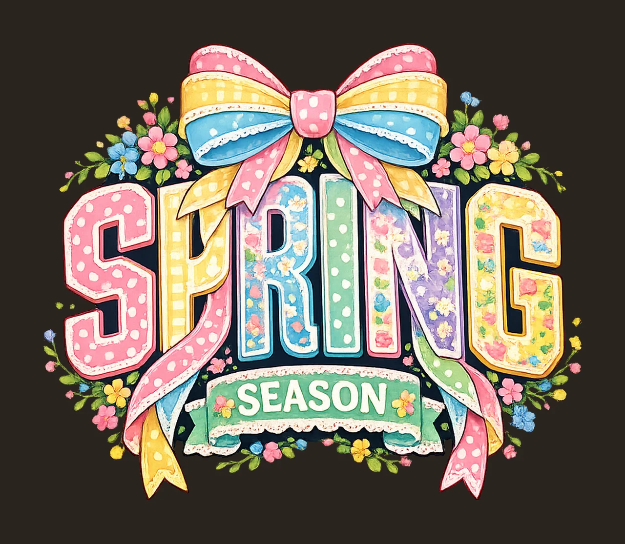 Spring Vibes Grandmillennial Floral Design art styl contrast preview thumbnail