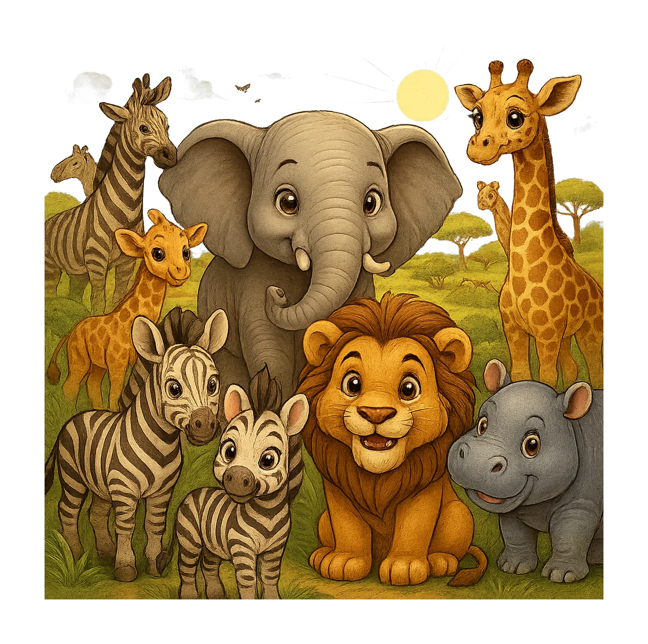 Cute wild life tumbler wrap safari animals sublimation