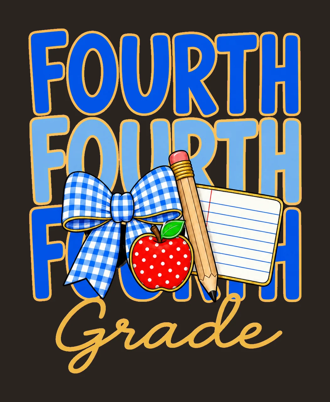 Preppy Teacher Blue Gingham Grade Series bundle 06 contrast preview thumbnail