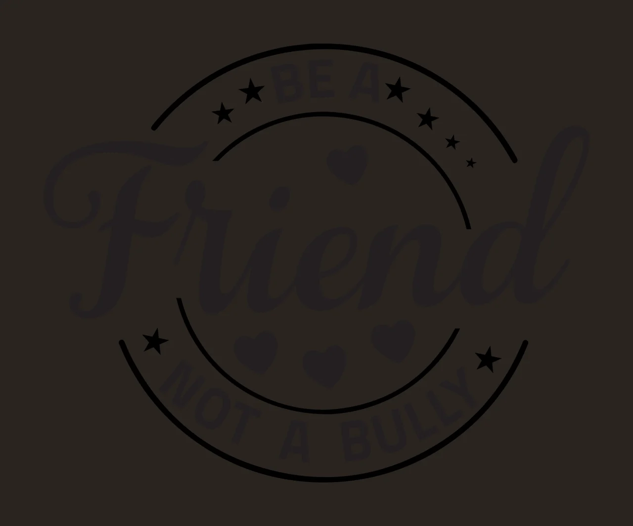 Circular Typographic Badge With Hearts And Motivational Text contrast preview thumbnail