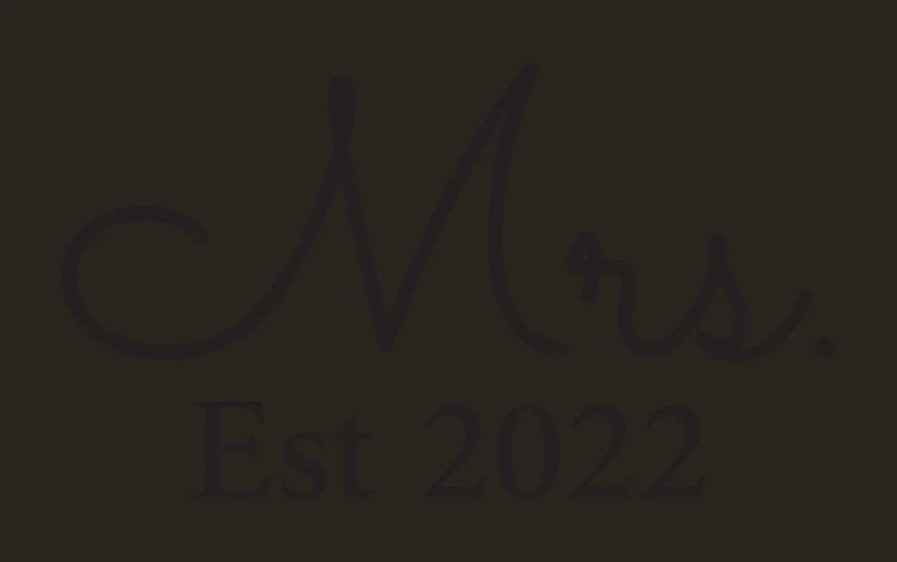 Mrs. Est 2022 Typography Design in black and white contrast preview thumbnail
