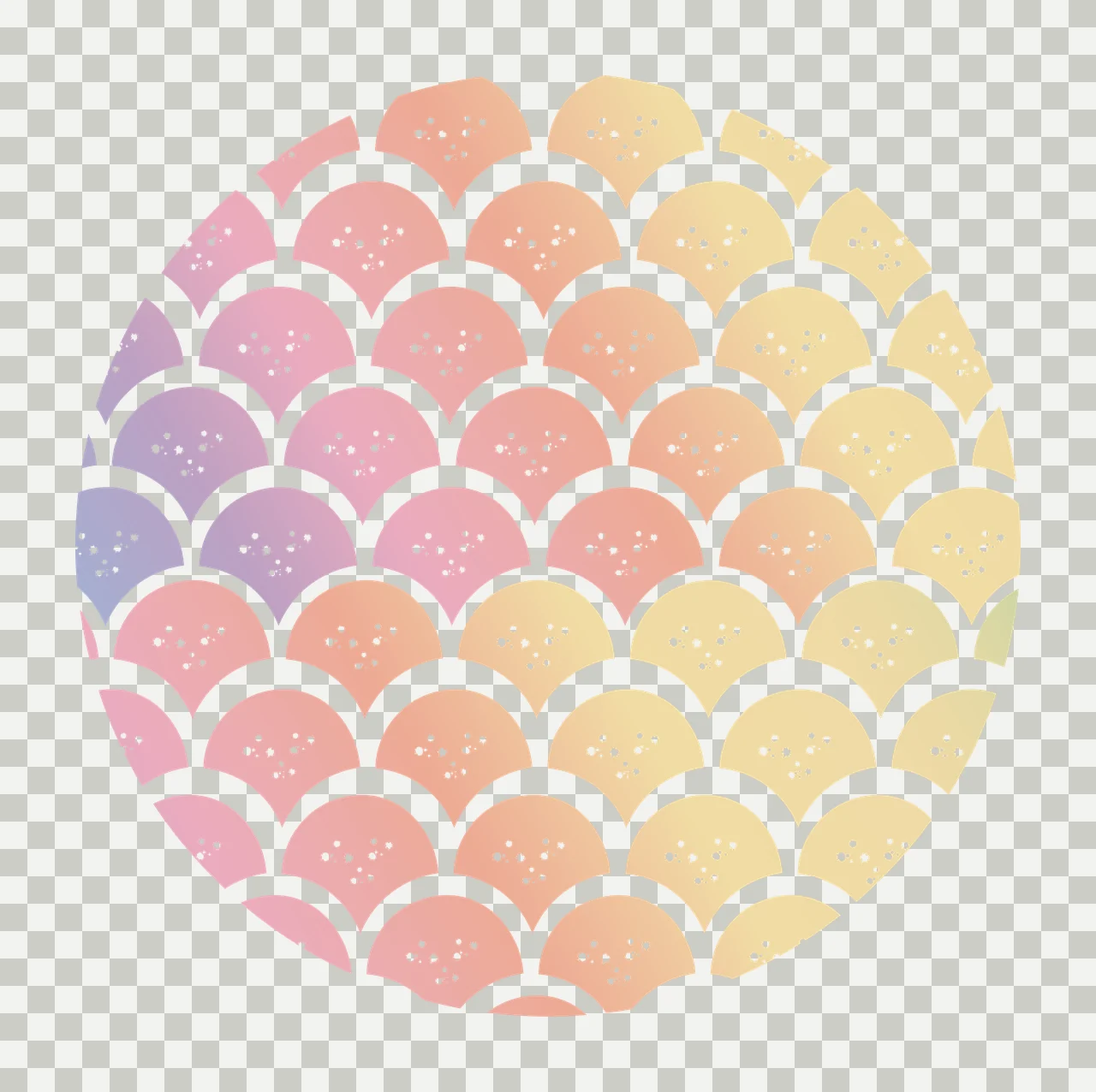 Keychain Scallop Circle Pattern Graphic Circular dots circles transparency and detail preview thumbnail