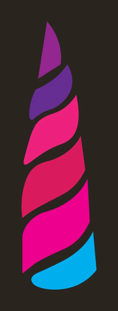 Tapered Spiraling Black Shape With Rounded Horizontal Ridges Horn contrast preview thumbnail