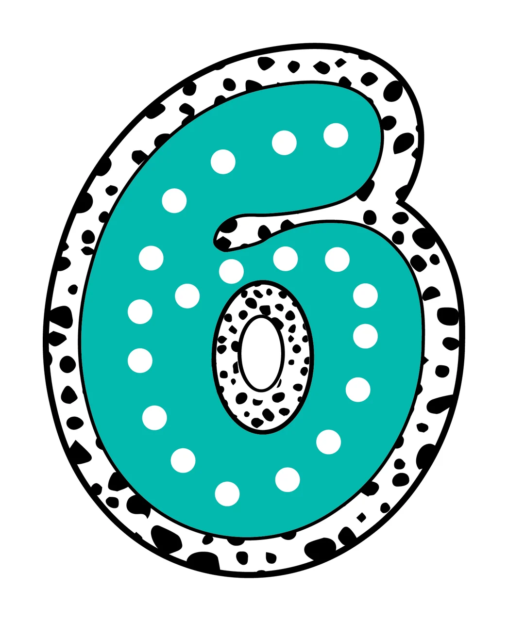 Dalmatian Dots Font Race Doodle Character 29 racing checkered flag