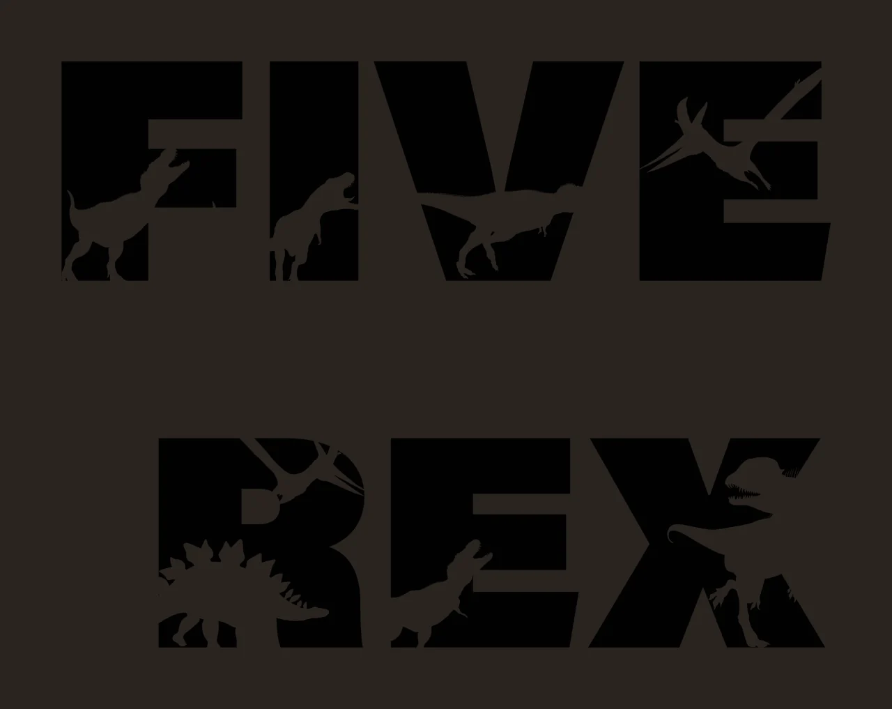Dinosaur Letters With Silhouettes large capital containing contrast preview thumbnail