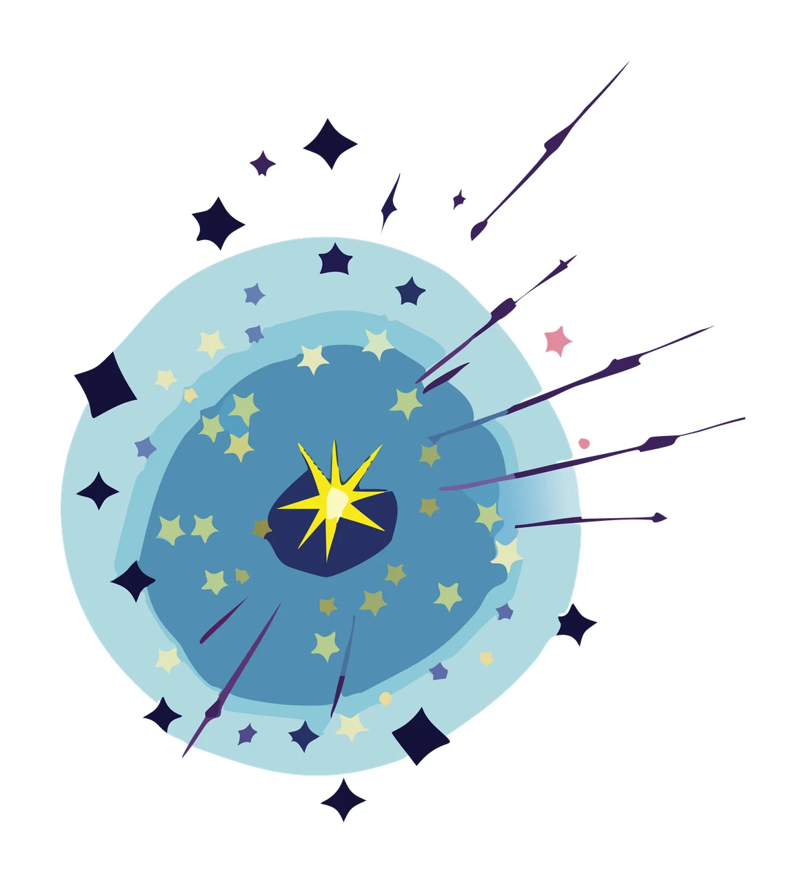 Abstract Circular Constellation And Arrows circle stars dots