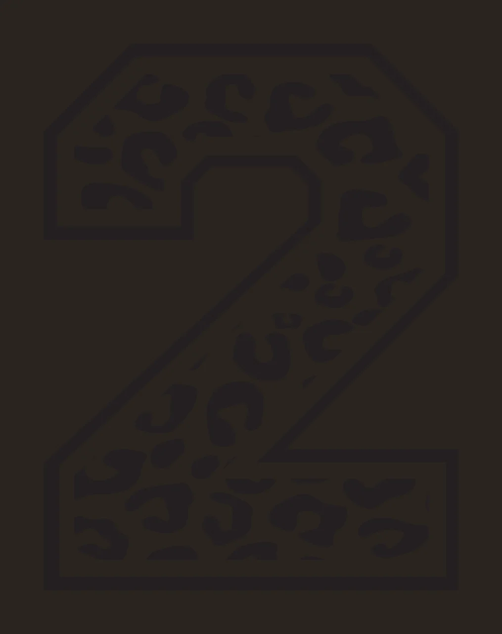 Black Varsity Half Font Leopard Character 20 print animal cheetah contrast preview thumbnail