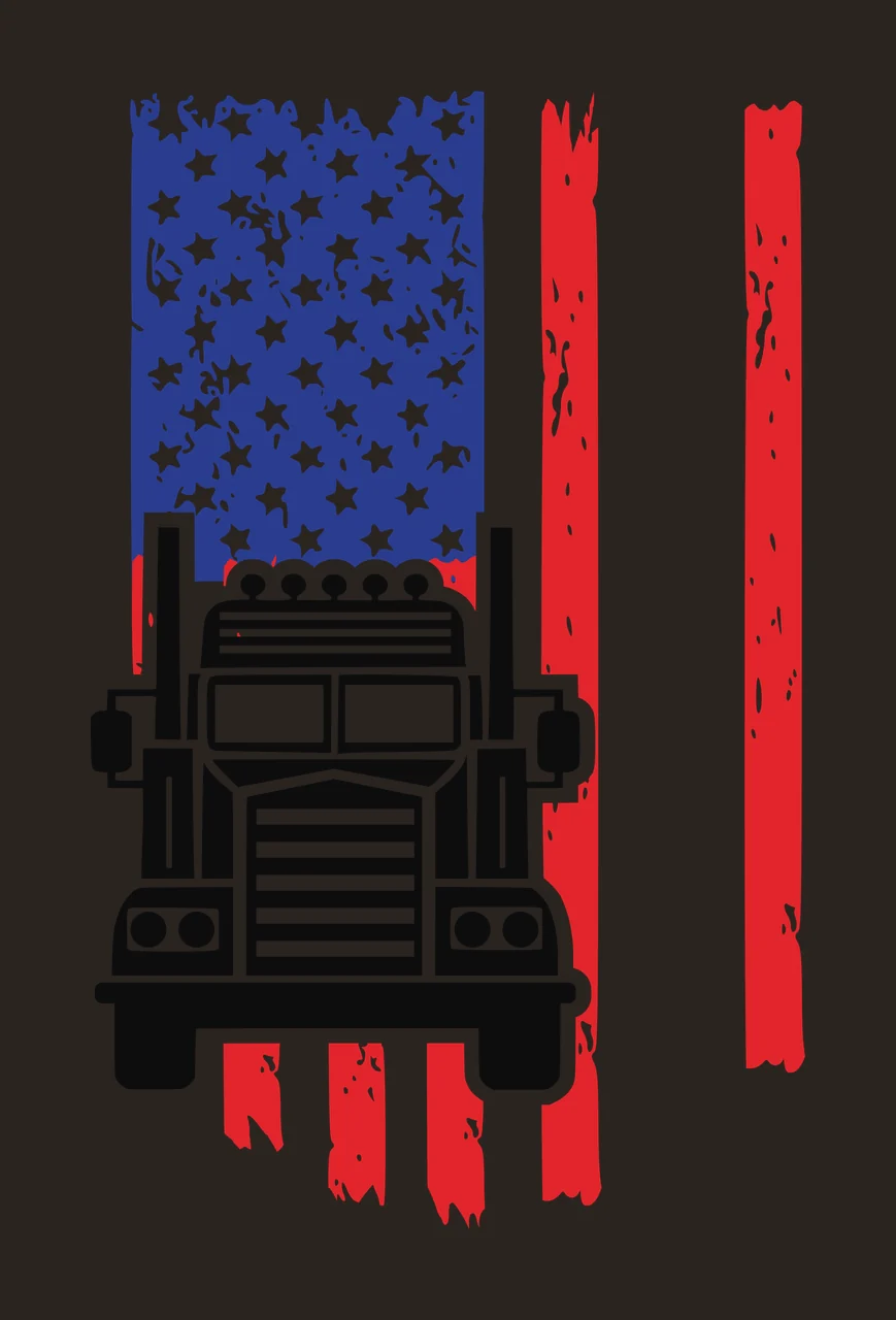 Truck Silhouette With Horizontal Grille Over Vertical Variation contrast preview thumbnail