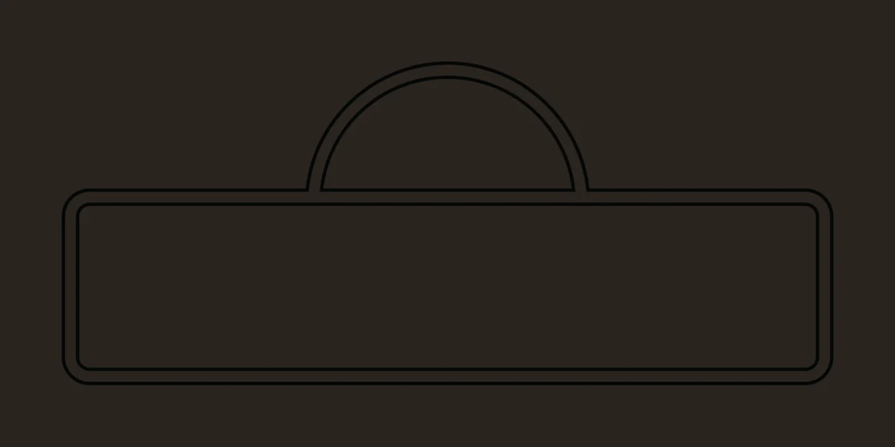Sign Empty Rectangular With Arch rectangle line linear black contrast preview thumbnail
