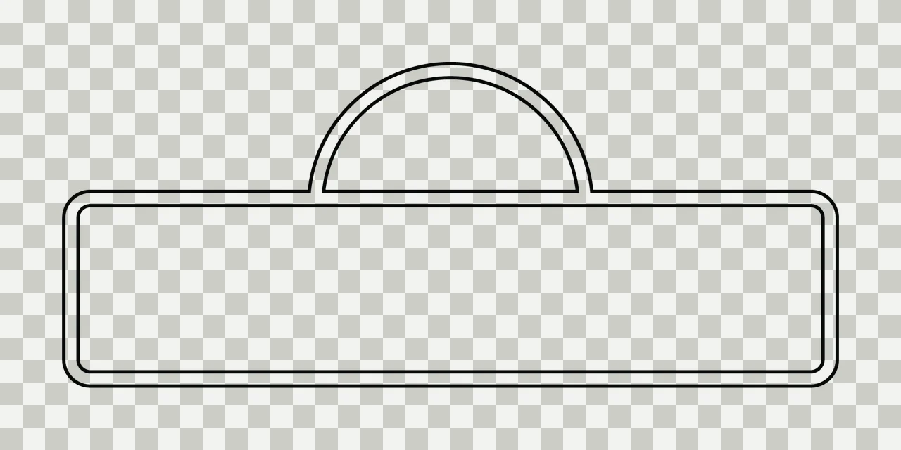 Sign Empty Rectangular With Arch rectangle line linear black transparency and detail preview thumbnail
