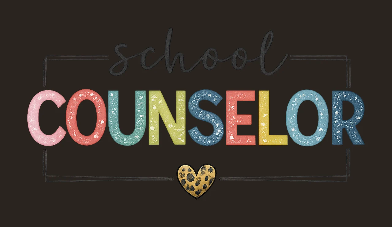 Boho School Counselor Back To School Sublimation Design contrast preview thumbnail