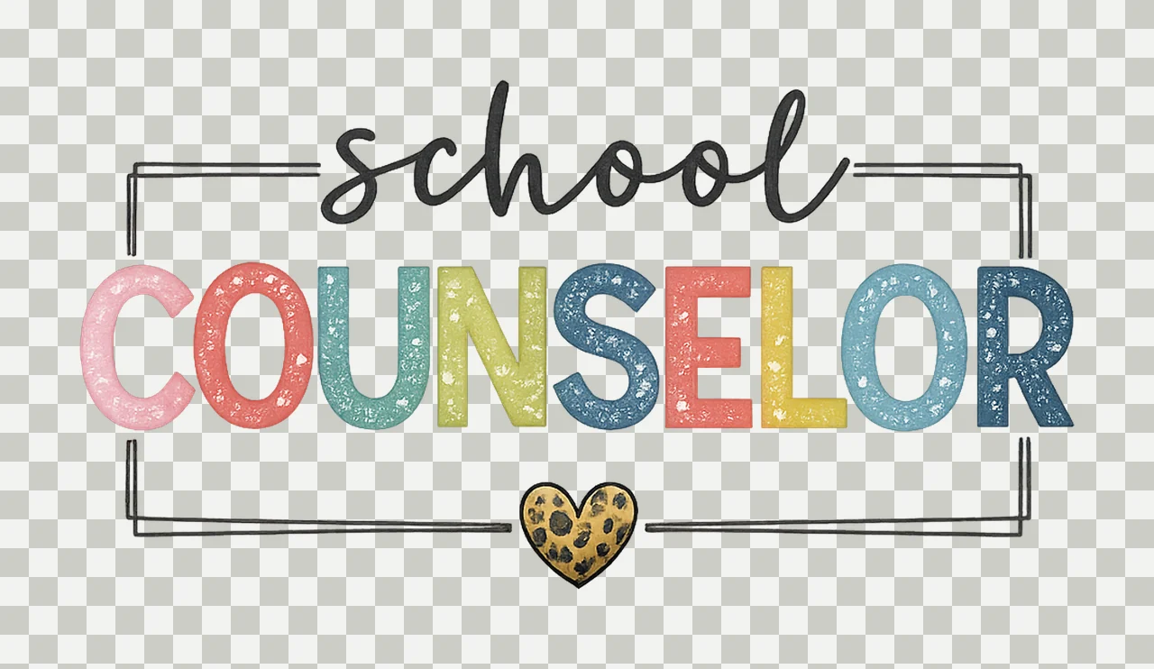 Boho School Counselor Back To School Sublimation Design transparency and detail preview thumbnail