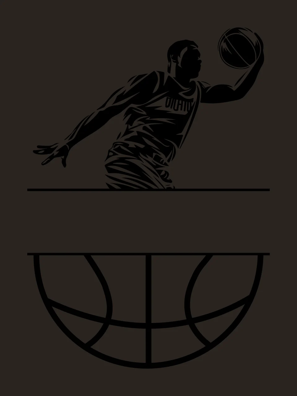 Can Glass Wrap Basketball Player Reaching With Split contrast preview thumbnail