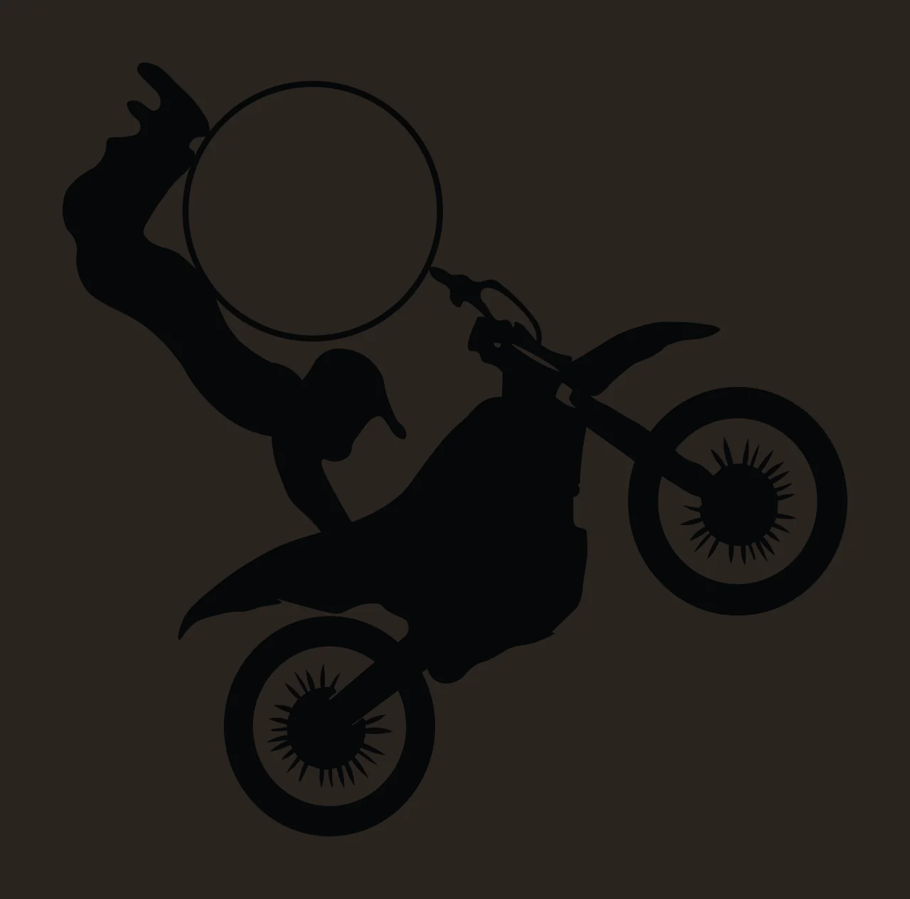Dirt Bike Monogram Motocross Character 02 scalable logo design contrast preview thumbnail