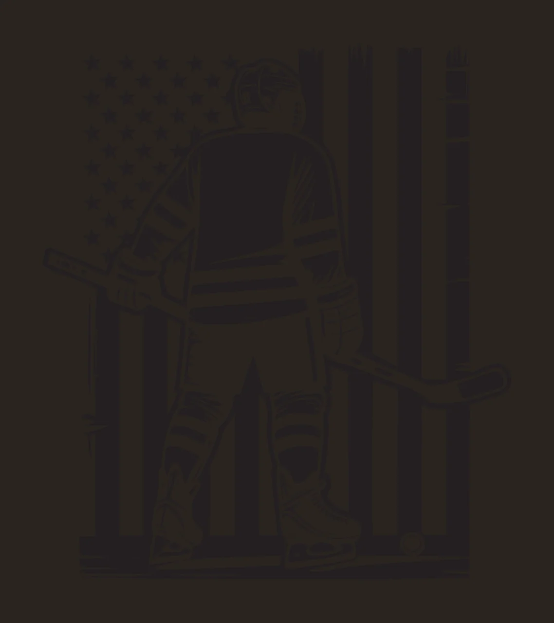 Hockey Player Ice With Flag Background standing stick jersey contrast preview thumbnail