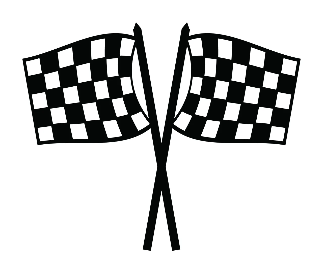 Can Glass Wrap Crossed Checkered Racing Flags Silhouette