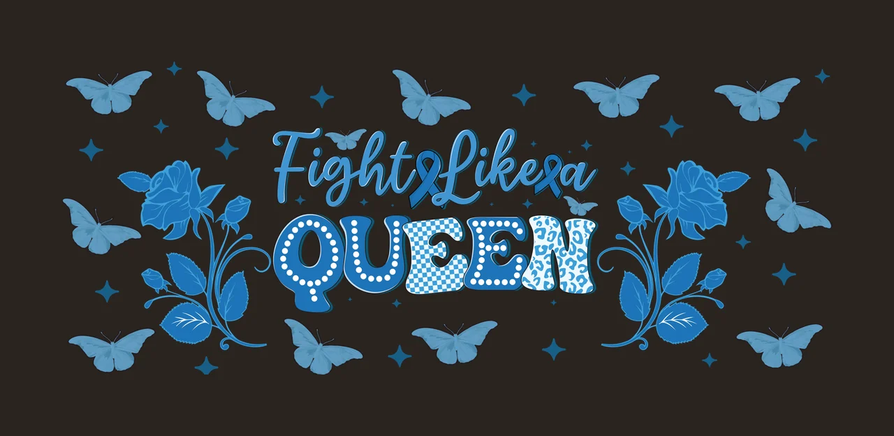 Can Glass Wrap Fight Like A Queen Butterfly Text and butterflies contrast preview thumbnail