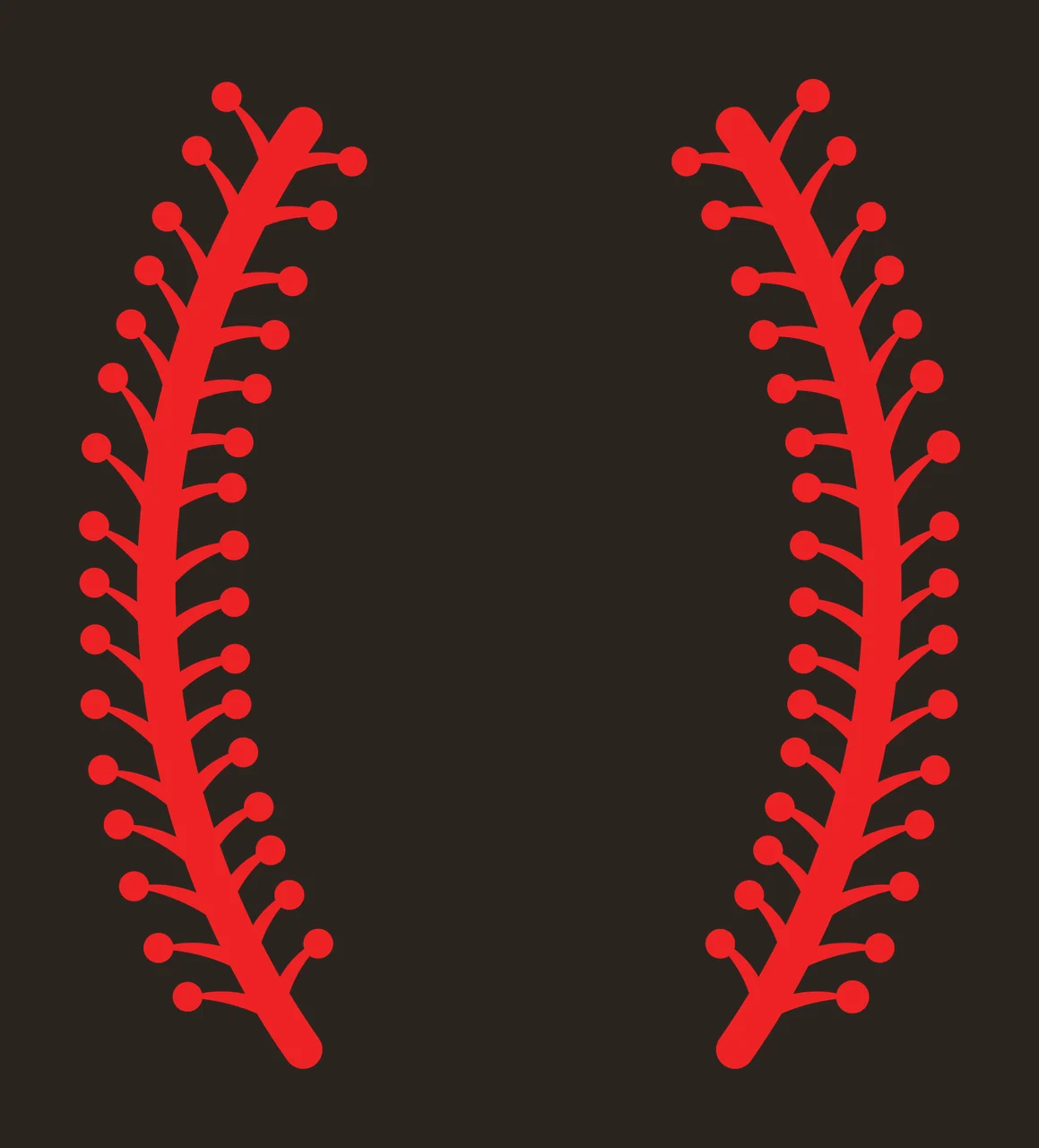 Dual Symmetric Laurel Leaf Border Design leaves circles minimalist contrast preview thumbnail