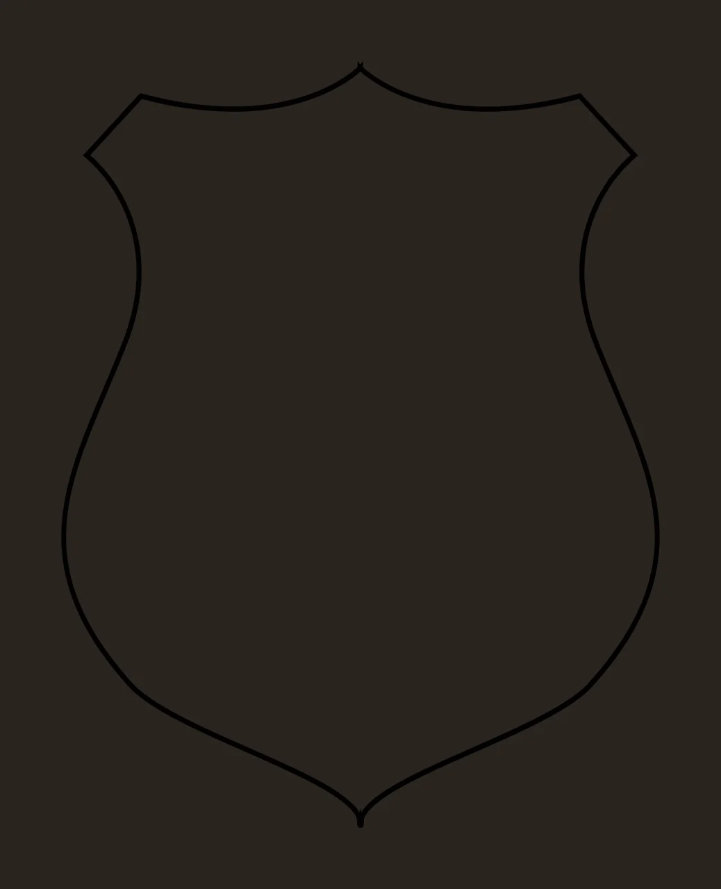 Keychain Black Outline Shield Shape Graphic outlined line minimalist contrast preview thumbnail