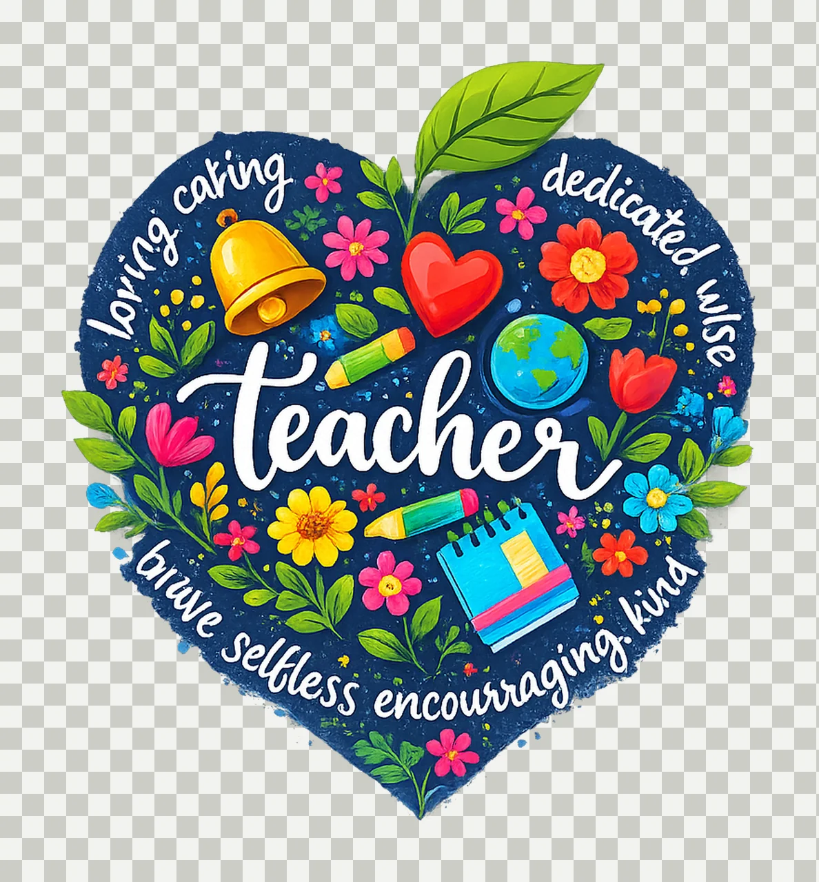 Teacher floral apple back to school design first day of transparency and detail preview thumbnail