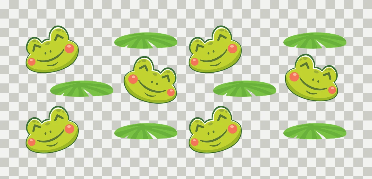 Can Glass Wrap Repeating Frog Head And Lily pad pattern black transparency and detail preview thumbnail