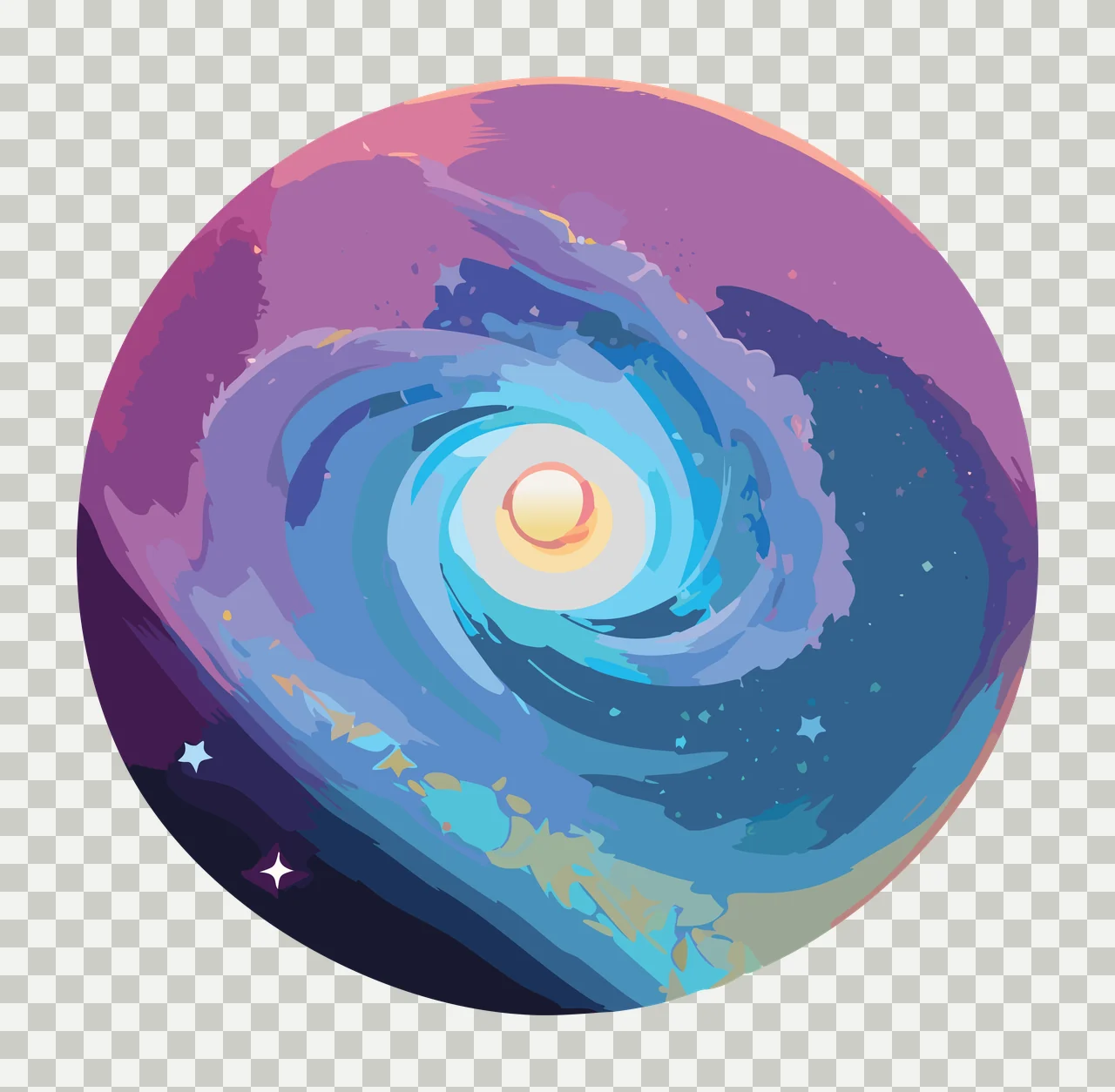 Black Swirl Pattern Circle Frame spiraling line minimalist art transparency and detail preview thumbnail