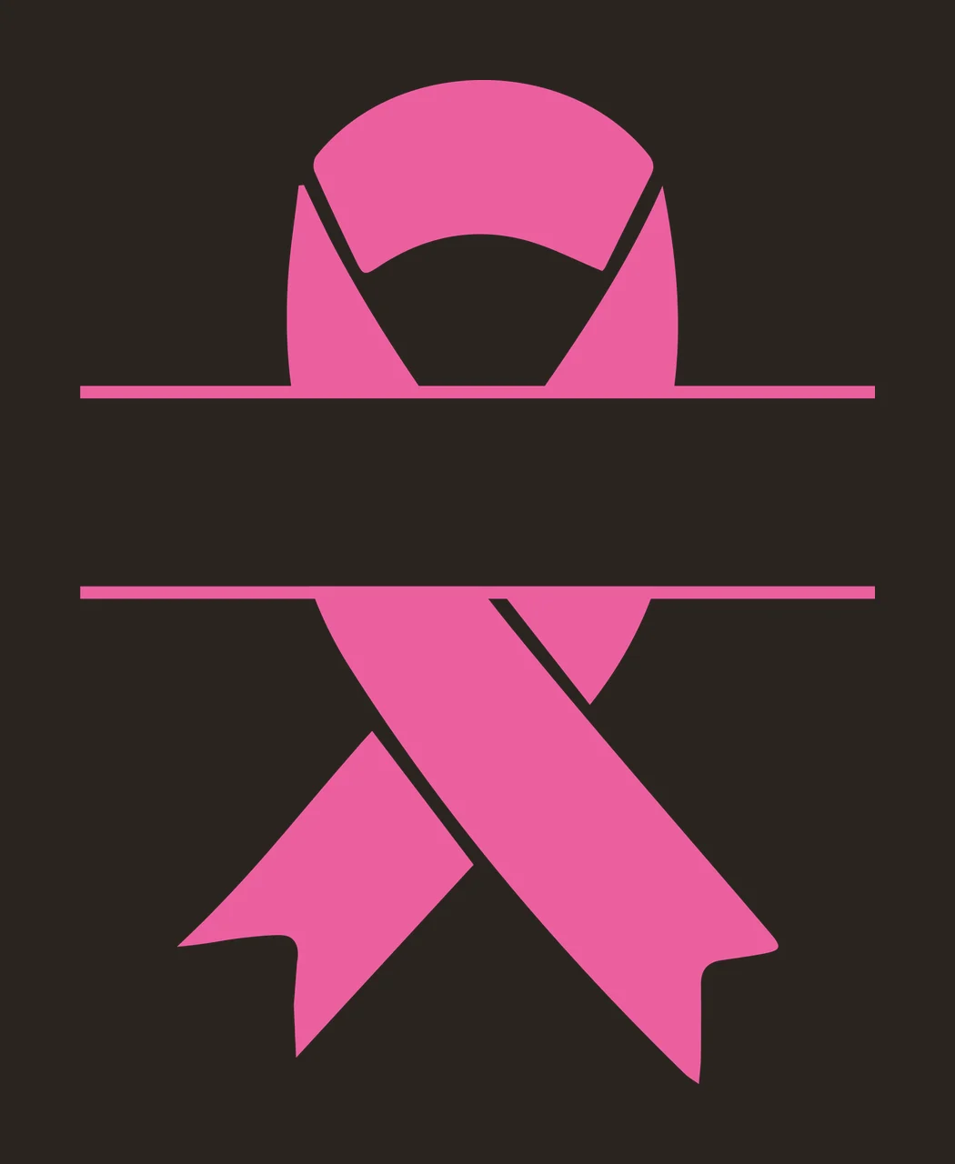Ribbon Overlaid With Horizontal And Bar In Black contrast preview thumbnail