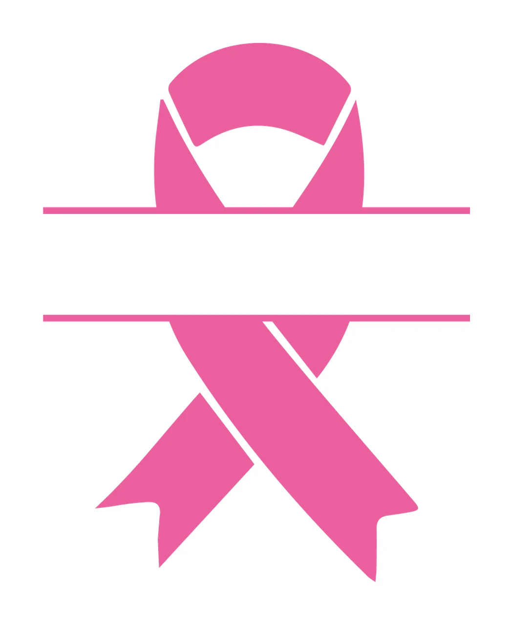 Ribbon Overlaid With Horizontal And Bar In Black