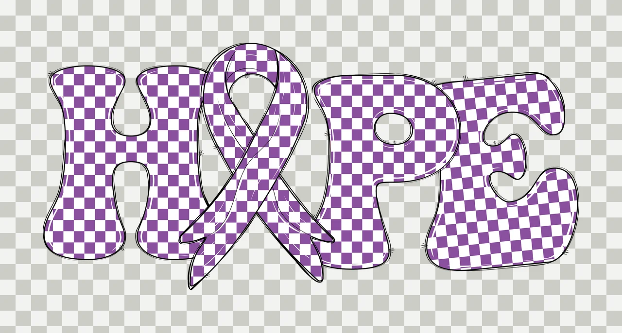 Hope Lettering With Ribbon Symbol spelling letter H O P E bold transparency and detail preview thumbnail