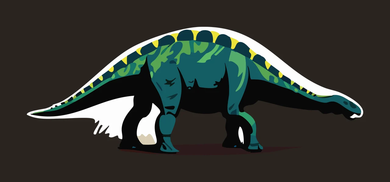 Dinosaur Black Silhouette Standing Side View tail limbs body contrast preview thumbnail