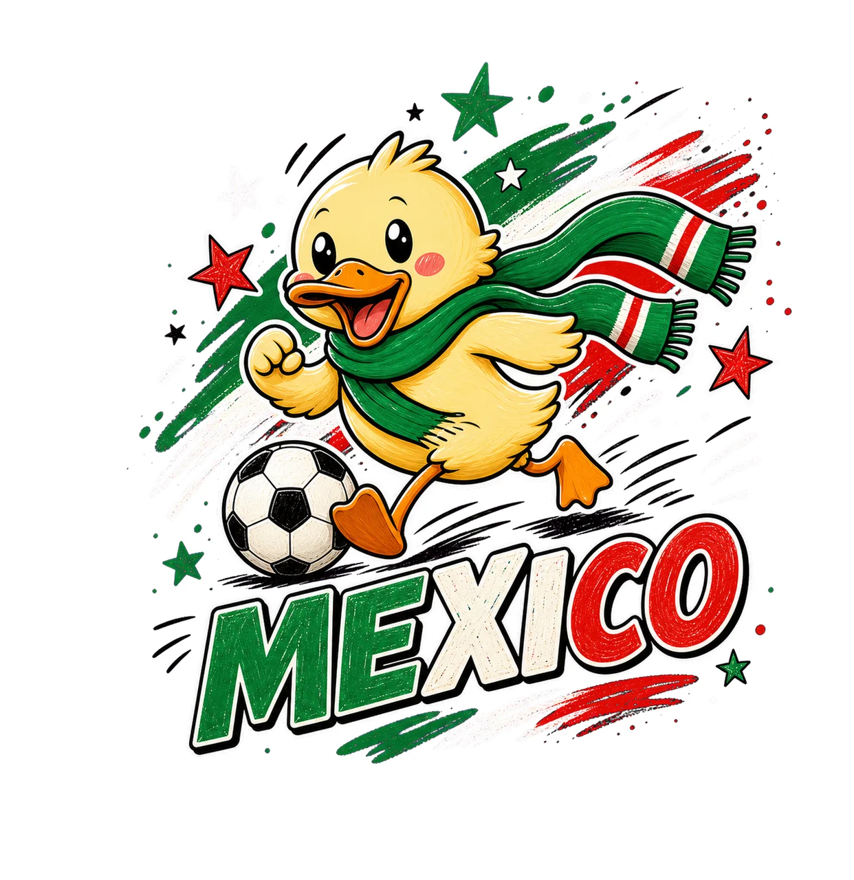 Mexico Soccer Duck Fan sublimation instant shirt Variation B