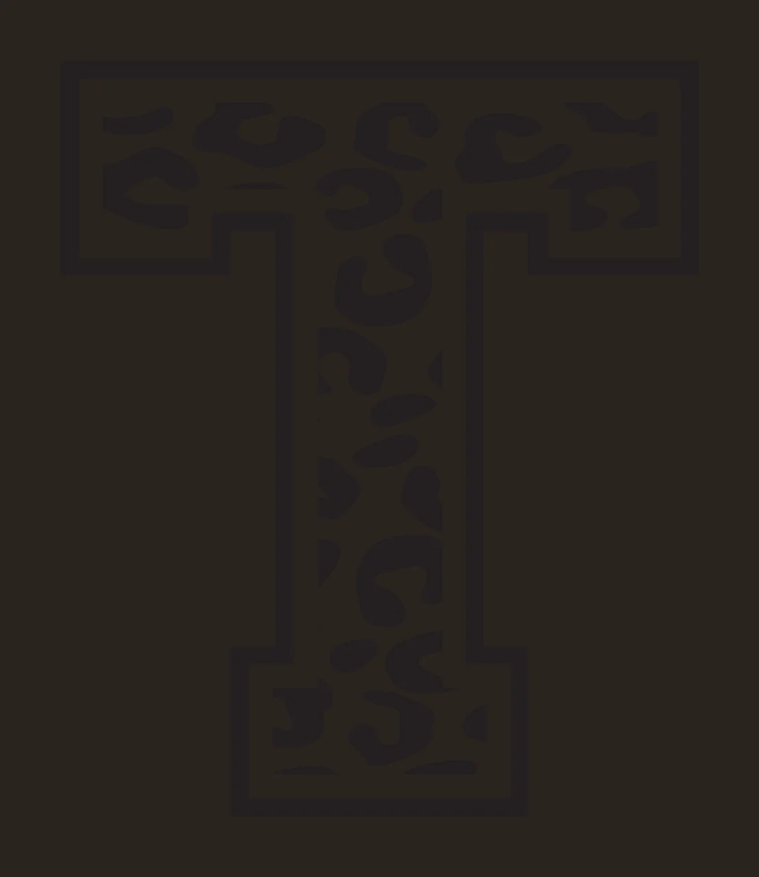 Can Glass Wrap Letter T Leopard Print Pattern contrast preview thumbnail