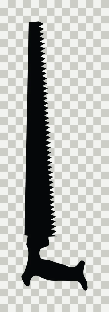Can Glass Wrap Hand Saw Tool Silhouette transparency and detail preview thumbnail