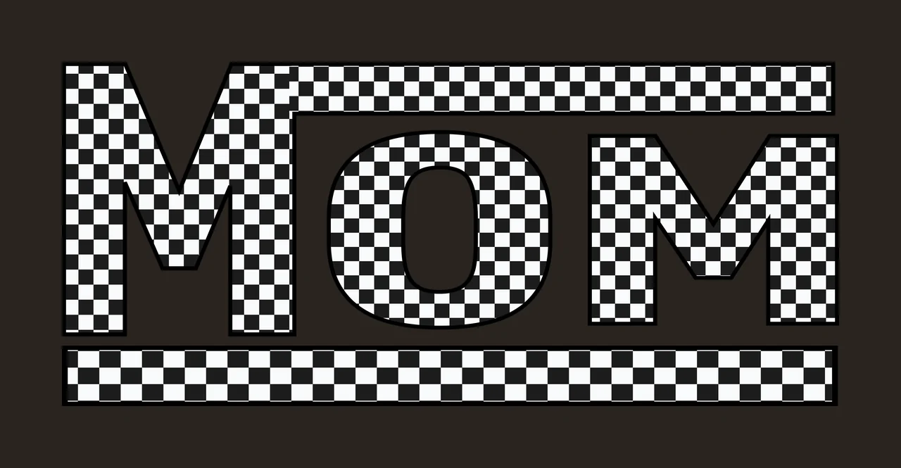 Mom Text Block With Grid Pattern displaying typography black contrast preview thumbnail